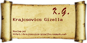 Krajcsovics Gizella névjegykártya