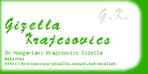 gizella krajcsovics business card